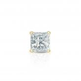 Natural Diamond Single Stud Earring Princess 0.31 ct. tw. (H-I, SI1-SI2) 18k Yellow Gold 4-Prong Martini