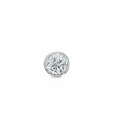 Natural Diamond Single Stud Earring Round 0.13 ct. tw. (G-H, SI1) Platinum Bezel