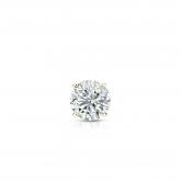 Natural Diamond Single Stud Earring Round 0.17 ct. tw. (G-H, SI1) 14k Yellow Gold 4-Prong Basket