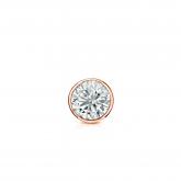 Natural Diamond Single Stud Earring Round 0.17 ct. tw. (J-K, I2) 14k Rose Gold Bezel