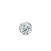 Natural Diamond Single Stud Earring Round 0.17 ct. tw. (G-H, VS2) Platinum Bezel