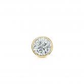 Natural Diamond Single Stud Earring Round 0.17 ct. tw. (G-H, VS2) 14k Yellow Gold Bezel