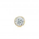 Natural Diamond Single Stud Earring Round 0.20 ct. tw. (I-J, I1) 18k Yellow Gold Bezel