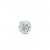 Natural Diamond Single Stud Earring Round 0.25 ct. tw. (H-I, SI1-SI2) 14k White Gold 4-Prong Basket