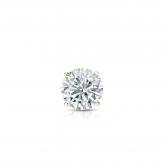 Natural Diamond Single Stud Earring Round 0.25 ct. tw. (G-H, SI2) 18k Yellow Gold 4-Prong Basket