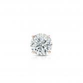 Natural Diamond Single Stud Earring Round 0.31 ct. tw. (G-H, VS1-VS2) 14k Rose Gold 4-Prong Basket