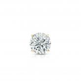 Natural Diamond Single Stud Earring Round 0.31 ct. tw. (H-I, SI1-SI2) 14k Yellow Gold 4-Prong Basket