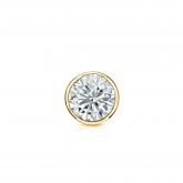 Natural Diamond Single Stud Earring Round 0.31 ct. tw. (I-J, I1-I2) 18k Yellow Gold Bezel