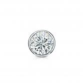 Natural Diamond Single Stud Earring Round 0.38 ct. tw. (I-J, I1-I2) Platinum Bezel