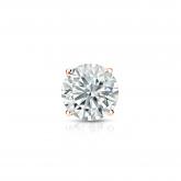 Natural Diamond Single Stud Earring Round 0.50 ct. tw. (H-I, SI1-SI2) 14k Rose Gold 4-Prong Basket