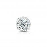 Certified Platinum 4-Prong Basket Round Diamond Single Stud Earring 0.50 ct. tw. (H-I, SI1-SI2)