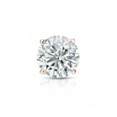 Natural Diamond Single Stud Earring Round 0.63 ct. tw. (H-I, SI1-SI2) 14k Rose Gold 4-Prong Basket