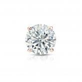 Natural Diamond Single Stud Earring Round 0.75 ct. tw. (H-I, SI1-SI2) 14k Rose Gold 4-Prong Basket