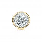 Natural Diamond Single Stud Earring Round 0.75 ct. tw. (H-I, SI1-SI2) 14k Yellow Gold Bezel