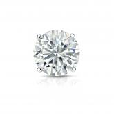 Natural Diamond Single Stud Earring Round 1.00 ct. tw. (H-I, SI1-SI2) 18k White Gold 4-Prong Basket