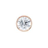 Lab Grown Diamond Single Stud Earring Round 2.25 ct. tw. (D, VVS) 14k Rose Gold Bezel