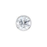 Lab Grown Diamond Single Stud Earring Round 1.50 ct. tw. (E, VS) 18k White Gold Bezel